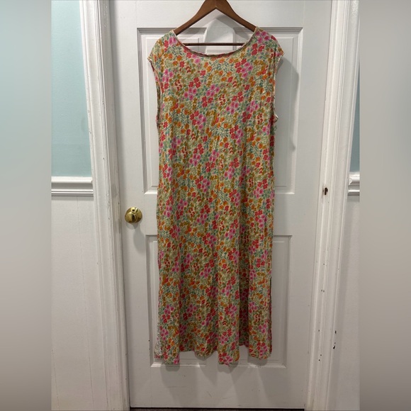 Natural Life Women’s Hangout Floral Knit Sleeveless Maxi Dress Size L/XL Boho - Picture 7 of 7